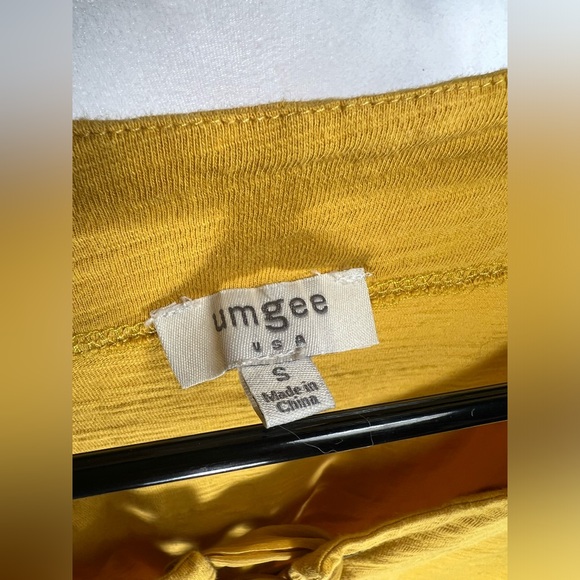 Umgee Bohemian Ruffle-Sleeve Tie-Front Top - Picture 3 of 3